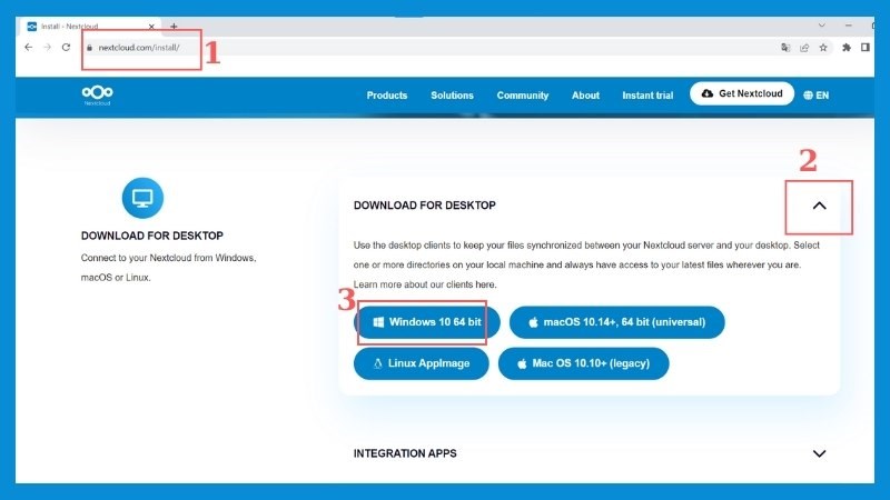 Chọn hệ điều h&agrave;nh Window để tải ứng dụng về desktop