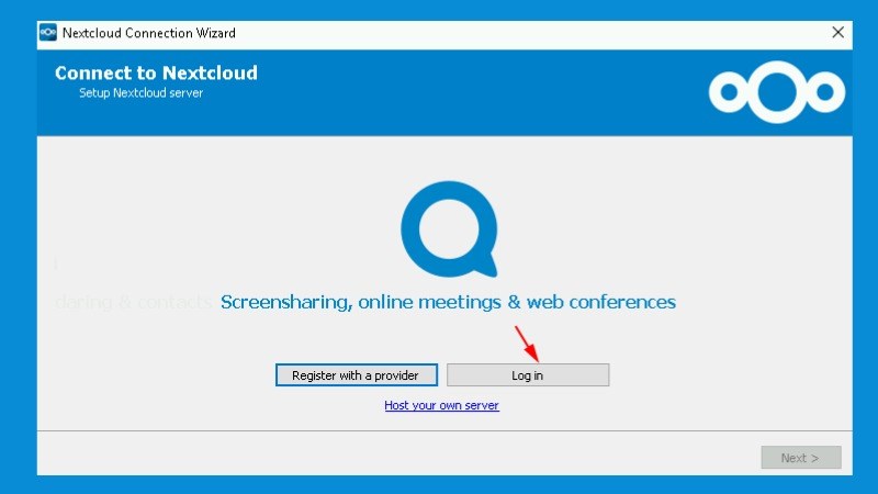 Ứng dụng sẽ hiện giao diện y&ecirc;u cầu đăng nhập > chọn Log in