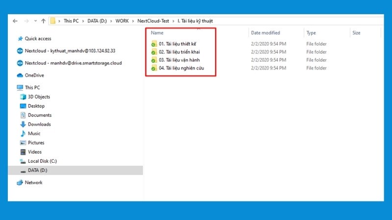 V&agrave;o lại This PC tr&ecirc;n desktop để kiểm tra dữ liệu được đồng bộ