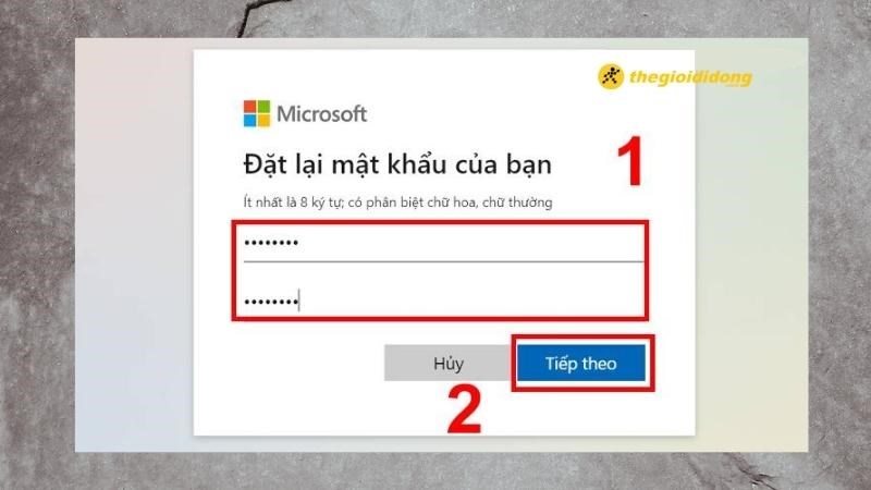 Cài đặt lại mật khẩu