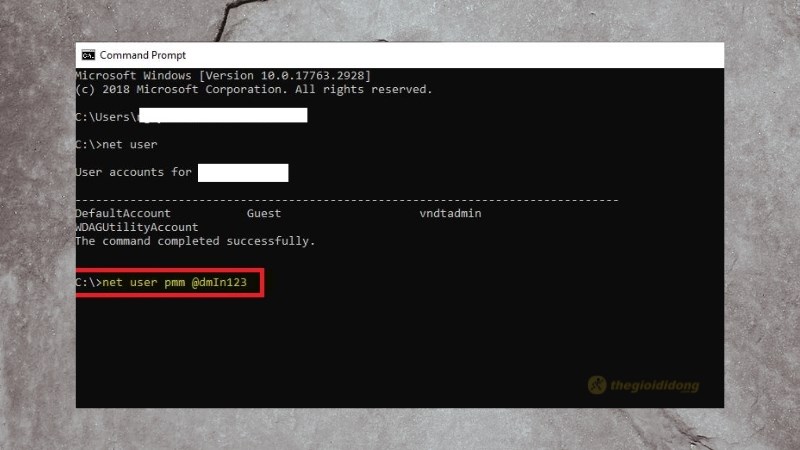 Khởi động máy bằng Command Prompt