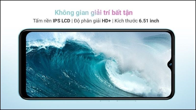 Màn hình sở hữu t&acirc;́m n&ecirc;̀n IPS LCD h&ocirc;̃ trợ bảo v&ecirc;̣ mắt người dùng