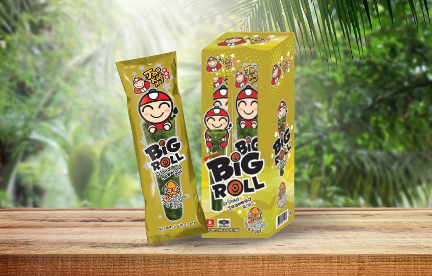 Snack rong biển vị mực Tao Kae Noi Big Roll 3g (từ 1 tuổi)