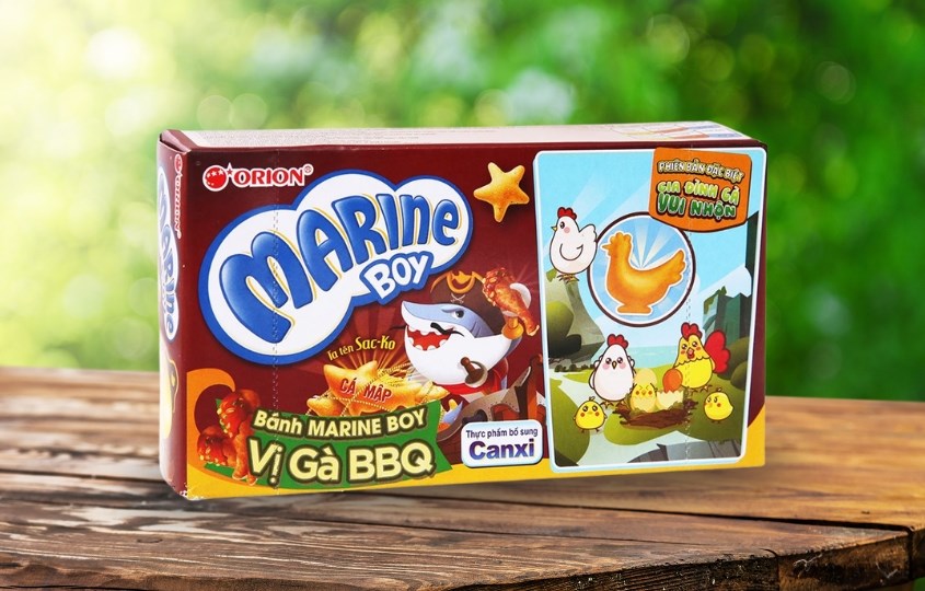 Snack vị gà BBQ Orion Marine Boy 35g (từ 4 tuổi)