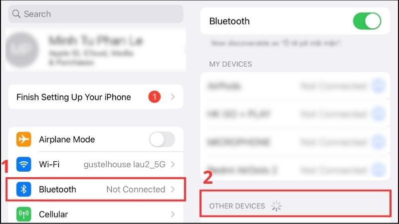  T&igrave;m kiếm t&ecirc;n của MacBook tại phần My Devices hoặc Other Devices