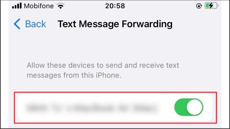 Chọn t&ecirc;n MacBook để kết nối