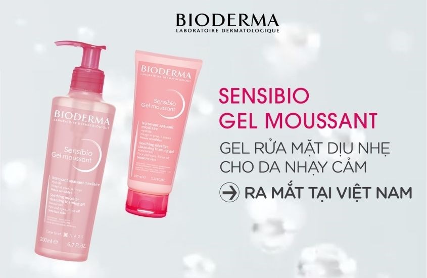 Gel rửa mặt Bioderma Sensibio H2O Gel Moussant