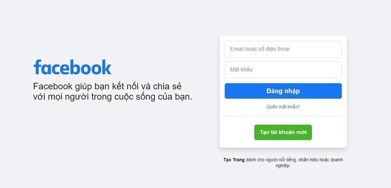 Truy cập v&agrave;o t&agrave;i khoản Facebook