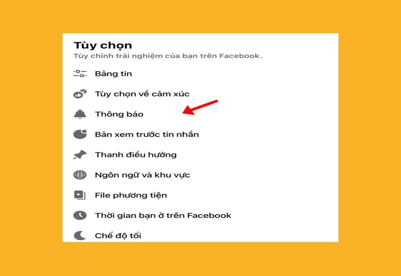Bấm chọn mục 