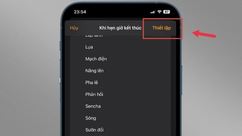 Ở vị trí góc trên bên phải màn hình bấm chọn Thiết lập Ở vị trí góc trên bên phải màn hình bấm chọn Thiết lập