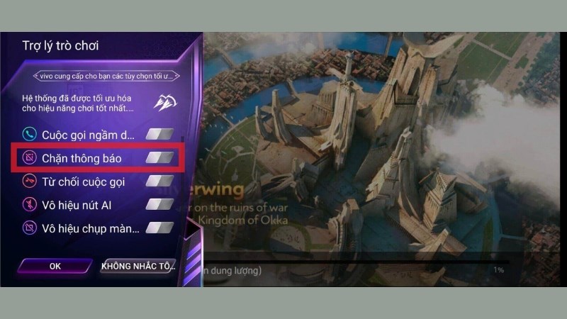 Th&ocirc;ng b&aacute;o từ tin nhắn sẽ được ẩn để kh&ocirc;ng gi&aacute;n đoạn hoặc giật lắc.