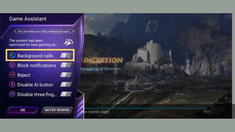 Khi c&oacute; cuộc gọi đến, th&ocirc;ng b&aacute;o sẽ xuất hiện ph&iacute;a tr&ecirc;n m&agrave;n h&igrave;nh m&agrave; kh&ocirc;ng chiếm qu&aacute; nhiều diện t&iacute;ch.