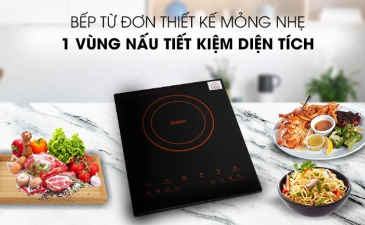 Bếp từ Galanz CH211E gọn đẹp, mỏng, tiết kiệm không gian