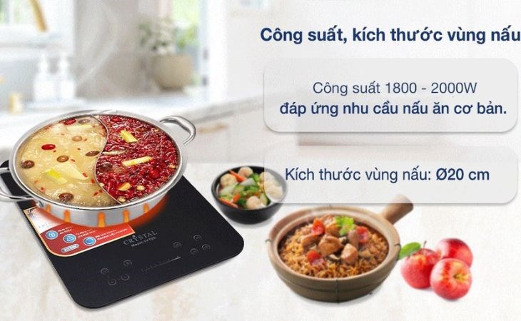 Bếp từ Crystal LY-T39 mặt bếp bằng kính Ceramic - Kanger (Trung Quốc) chịu nhiệt tốt