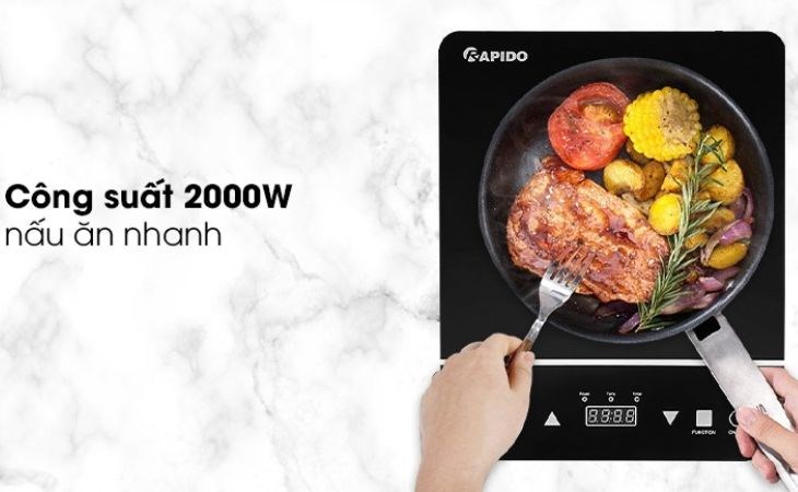 Bếp từ Rapido RI2000ES phù hợp cho không gian bếp nhỏ hẹp