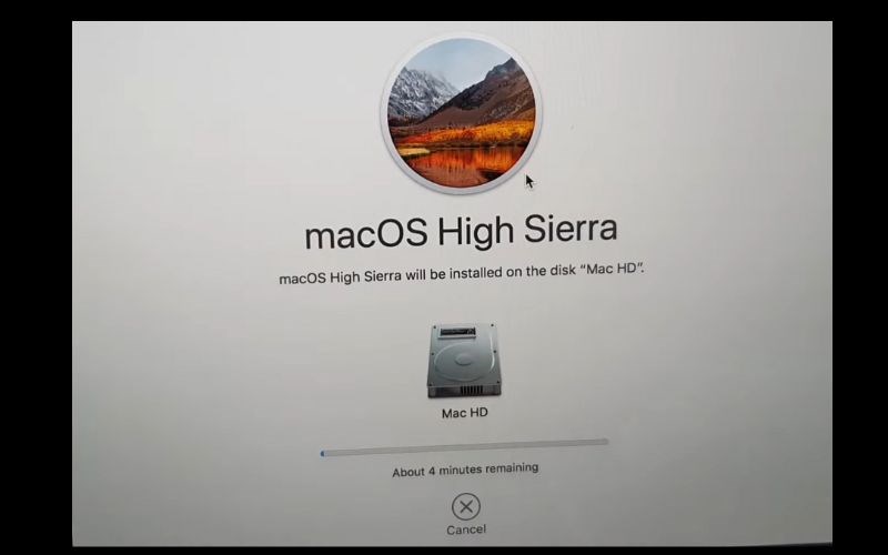M&agrave;n h&igrave;nh hiện ra th&ocirc;ng b&aacute;o y&ecirc;u cầu bạn chờ th&ecirc;m khoảng 10 ph&uacute;t nữa