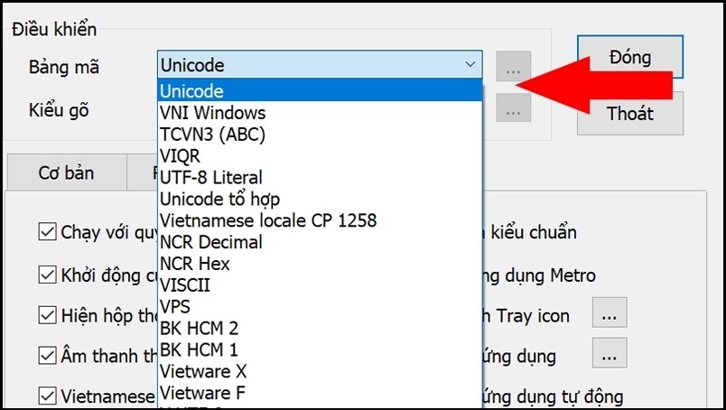 Khắc phục bằng c&aacute;ch thi&ecirc;́t l&acirc;̣p lại font chữ và ki&ecirc;̉u gõ trong b&ocirc;̣ gõ ti&ecirc;́ng vi&ecirc;̣t Unikey