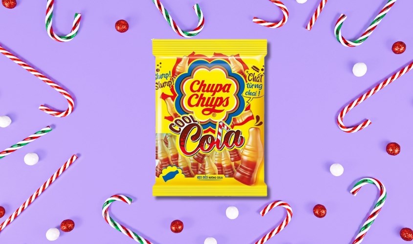 Kẹo dẻo Chupa Chups Cool Cola hương cola gói 90g (từ 3 tuổi)