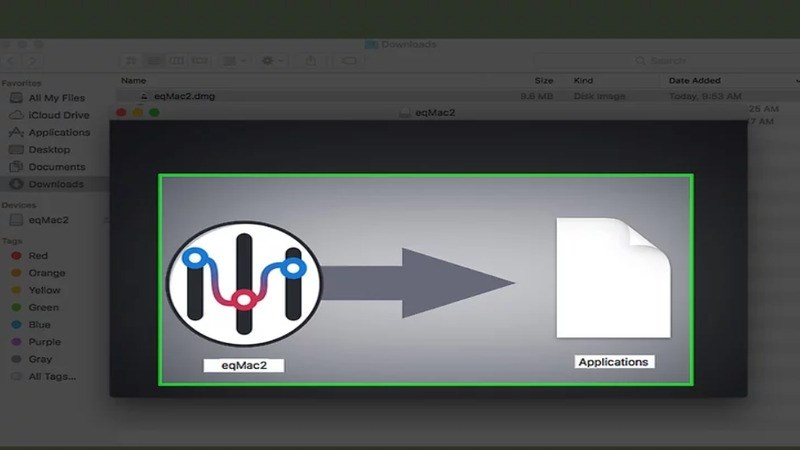 K&eacute;o thả eqMac v&agrave;o Applications