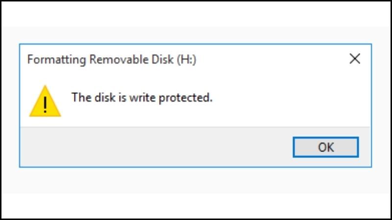  Lỗi The disk is write protected là lỗi không thế sao chép dữ liệu