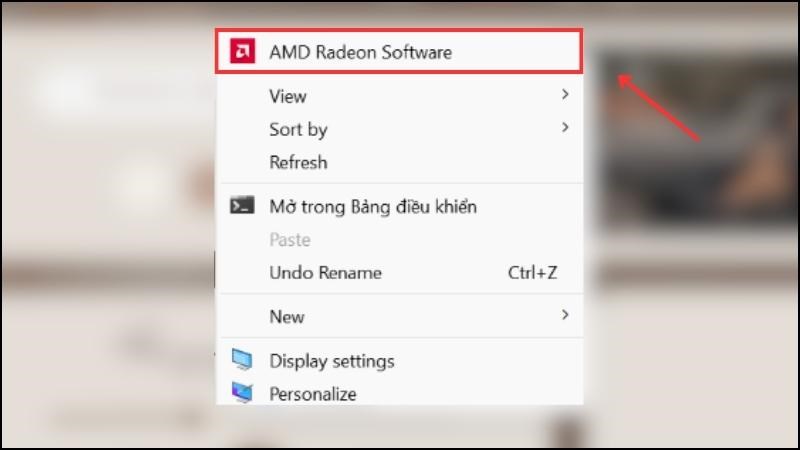 Chọn AMD Radeon Software