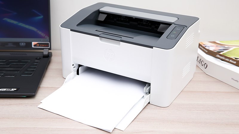 M&aacute;y in Laser Trắng Đen HP 107w WiFi với thương hiệu nổi bật, kiểu d&aacute;ng gọn g&agrave;ng, đặt vững v&agrave;ng