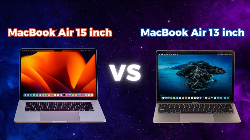 MacBook Air 15 inch cơ bản sẽ tốt hơn so với t&ugrave;y chọn 13 inch do c&oacute; th&ecirc;m 2 nh&acirc;n GPU