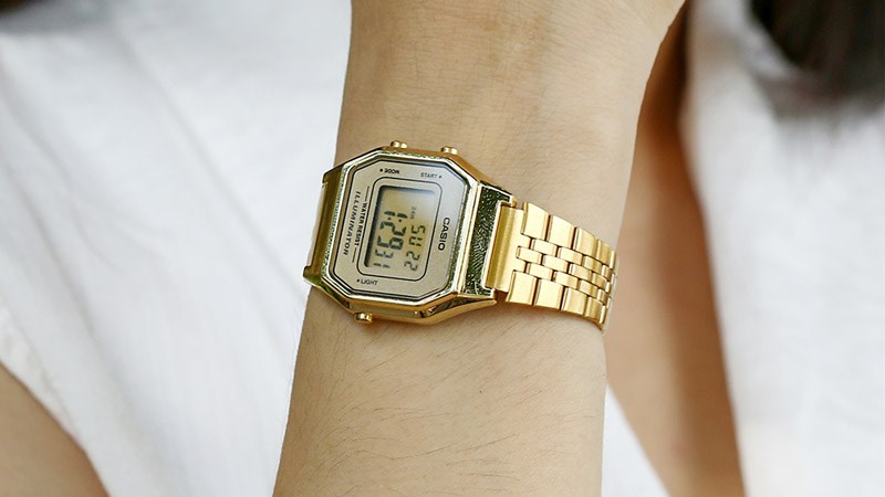 CASIO Nữ LA680WGA-9DF có đường kính mặt 29 mm, độ rộng dây 12 mm CASIO Nữ LA680WGA-9DF có đường kính mặt 29 mm, độ rộng dây 12 mm