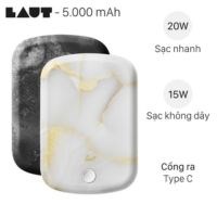 Pin sạc dự ph&ograve;ng Polymer 5000mAh Type C PD LAUT Handy E33A