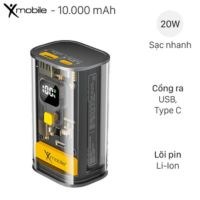 Pin sạc dự ph&ograve;ng 10000mAh Type C PD QC3.0 20W Xmobile Y73
