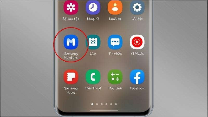 Đăng nhập Samsung Account. Chọn ứng dụng Samsung Members