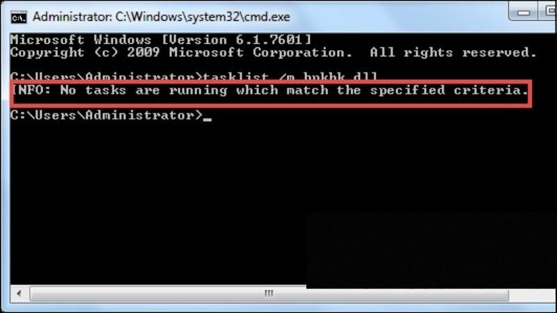 Quan s&aacute;t d&ograve;ng chữ No tasks are running which match the specified criteria 