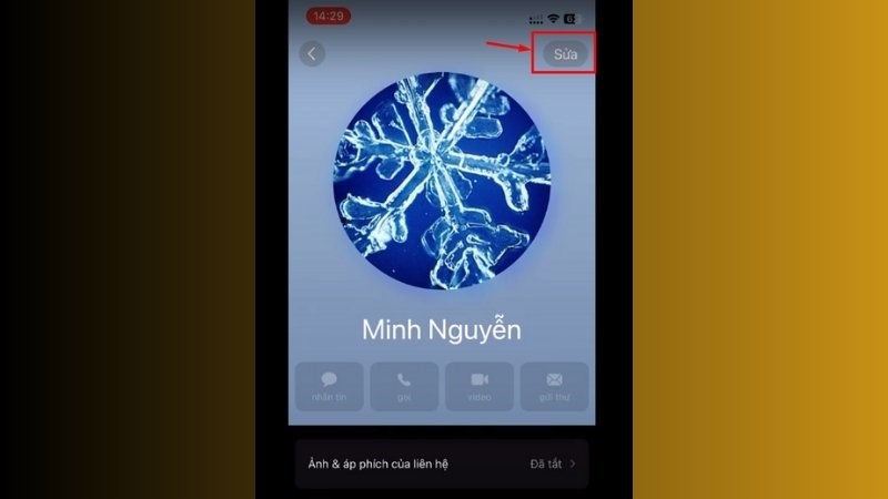 Chọn li&ecirc;n hệ m&agrave; bạn cần Chỉnh sửa