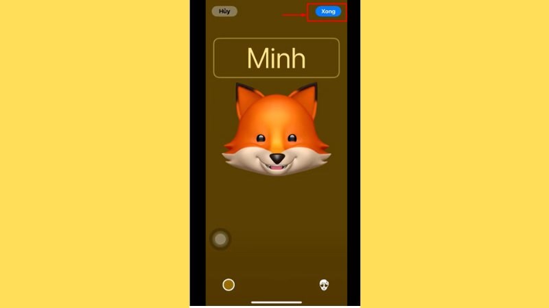 Điều chỉnh t&ecirc;n v&agrave; bấm Xong