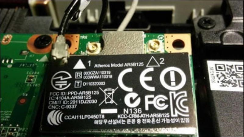 Card Wifi bị lỏng hoặc bị hỏng dẫn đến lỗi Wifi