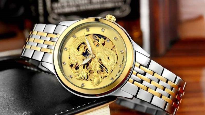 Đồng hồ cơ lộ m&aacute;y Tevise mang đậm bản chất phương Đ&ocirc;ng