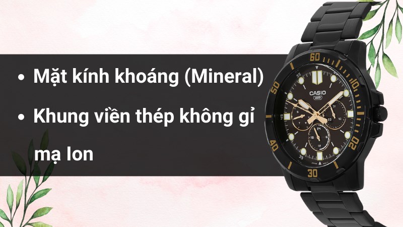 Được chế t&aacute;c với chất liệu cao cấp, mặt k&iacute;nh kho&aacute;ng gi&uacute;p hạn chế trầy xước