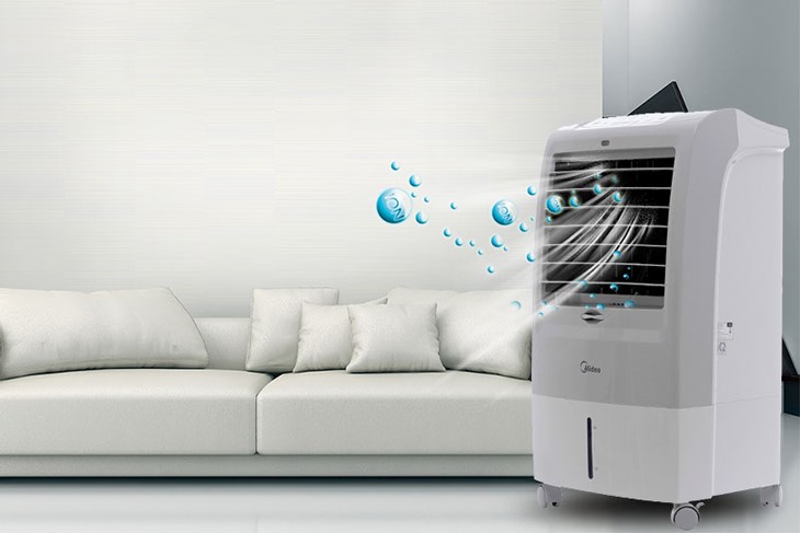 Quạt điều hòa Midea AC120-15F có thể tạo ion âm giúp loại bỏ vi khuẩn gây hại, từ đó bảo vệ sức khỏe cho người dùng Quạt điều hòa Midea AC120-15F có thể tạo ion âm giúp loại bỏ vi khuẩn gây hại, từ đó bảo vệ sức khỏe cho người dùng