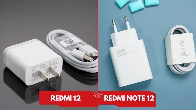Redmi Note 12 c&oacute; c&ocirc;ng suất sạc cao hơn Redmi 12