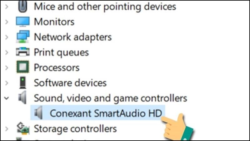 Tiếp tục chọn Conexant SmartAudio HD ở phần mở rộng