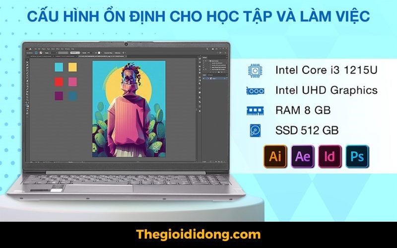 Laptop Lenovo Ideapad 3 15IAU7 - hiệu năng ổn định ph&ugrave; hợp cho sinh vi&ecirc;n, nh&acirc;n vi&ecirc;n văn ph&ograve;ng