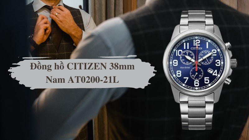 Đồng hồ CITIZEN 38 mm Nam AT0200-56L c&oacute; khả năng chống nước 10 ATM