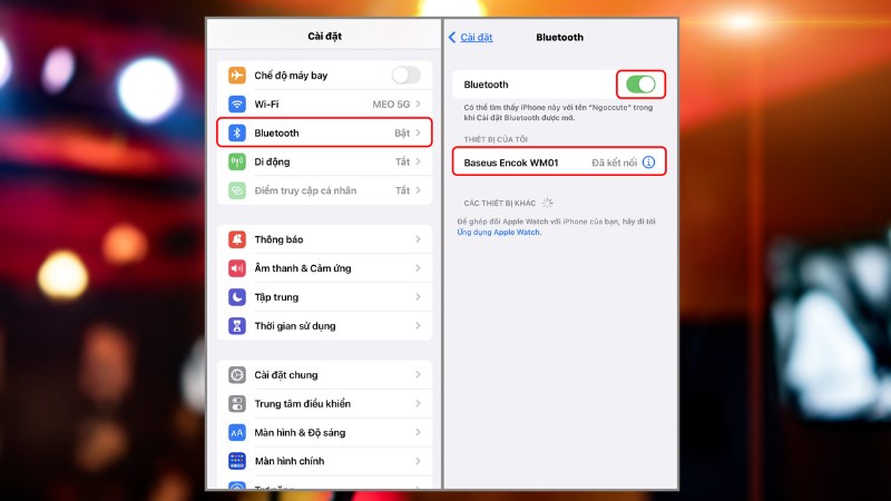 Bật Bluetooth tr&ecirc;n điện thoại di động