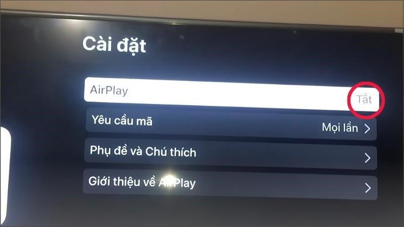 Bật AirPlay