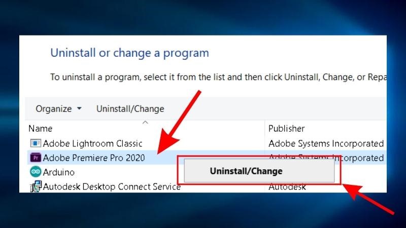 Bước 3: Gỡ bỏ phần mềm bằng cách bấm vào Uninstall 