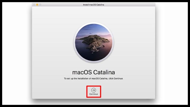 Chọn Continue Chọn Continue