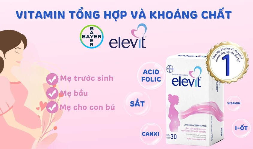 Elevit là thực phẩm bổ sung vitamin và khoáng chất thiết yếu cho phụ nữ mang thai Elevit là thực phẩm bổ sung vitamin và khoáng chất thiết yếu cho phụ nữ mang thai