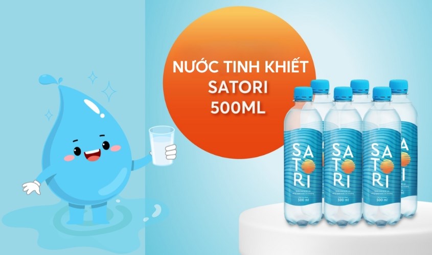 Nước tinh khiết Satori 500 ml Nước tinh khiết Satori 500 ml