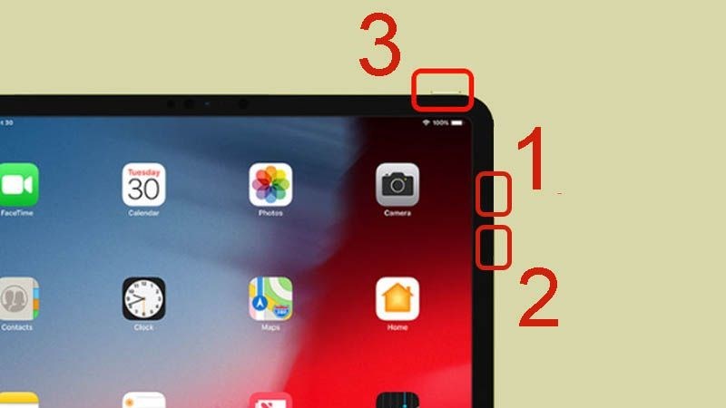 Reset iPad Pro bằng phím cứng