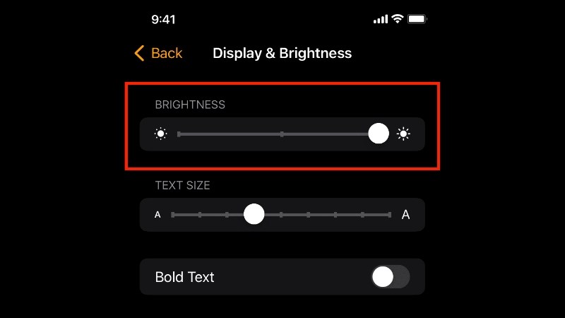 Trượt thanh độ s&aacute;ng để c&oacute; mức hiển thị mong muốn